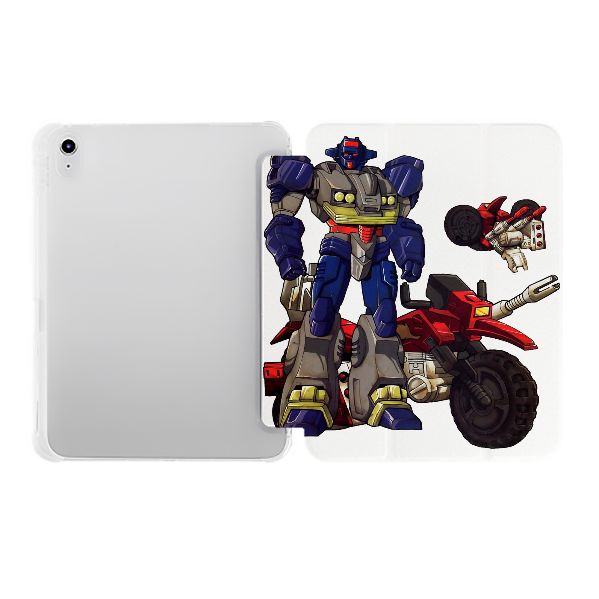 （画像用）  IPad ケース ペン収納付き 三つ折りスタンド PUレザー×シリコン 対応機種9.5/10.5/10.9インチ